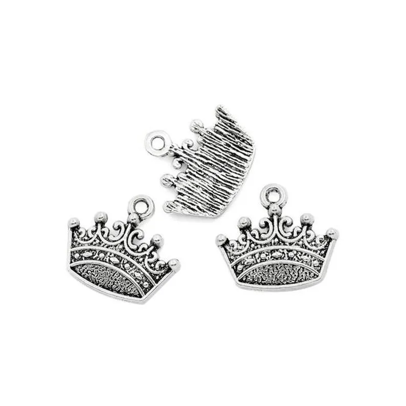 10 Pcs Tibetan Silver CROWN 18mm x 16mm Charms Pendants, Lead & Nickel Free Metal Charms Pendants Beads