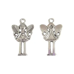 10 Pcs Tibetan Silver Cute Fairy Girl 25X15mm Charms Pendants