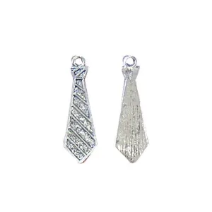 10 Pcs Tibetan Silver Tie Men's Cloths Formal Wear 30mm x 9mm Charms Pendants