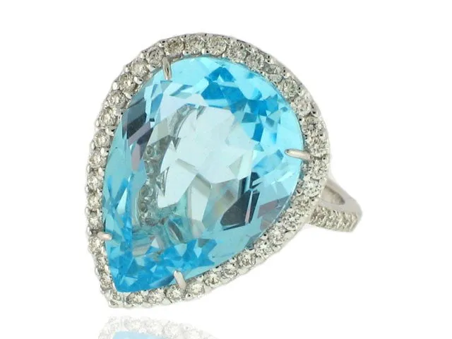 13.35ct Blue Topaz ring