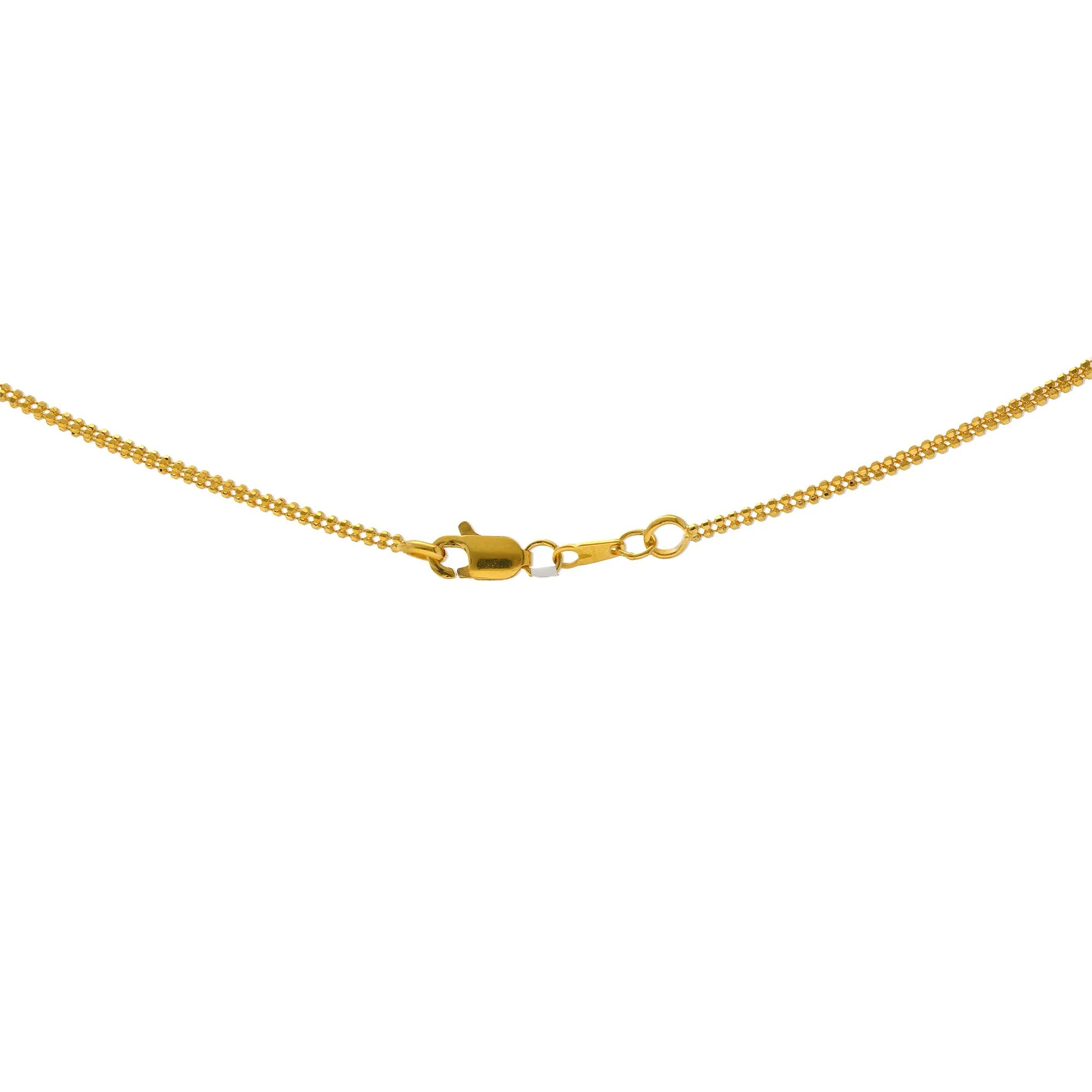 22K Yellow Gold 1mm Beaded Chain (13.6gm)