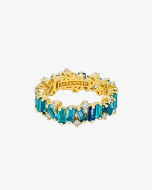 Amalfi Burst Blue Mix Eternity Band