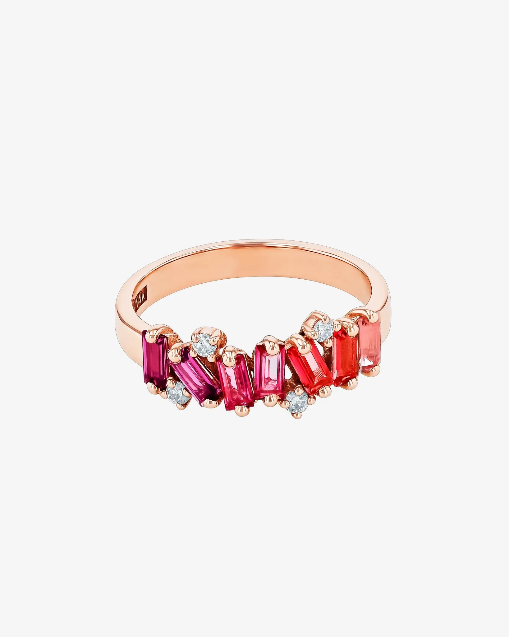 Amalfi Burst Red Ombre Half Band