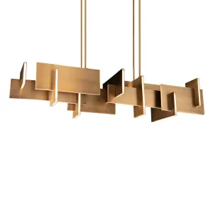 Amari 58 in. LED Chandelier Brass Finish