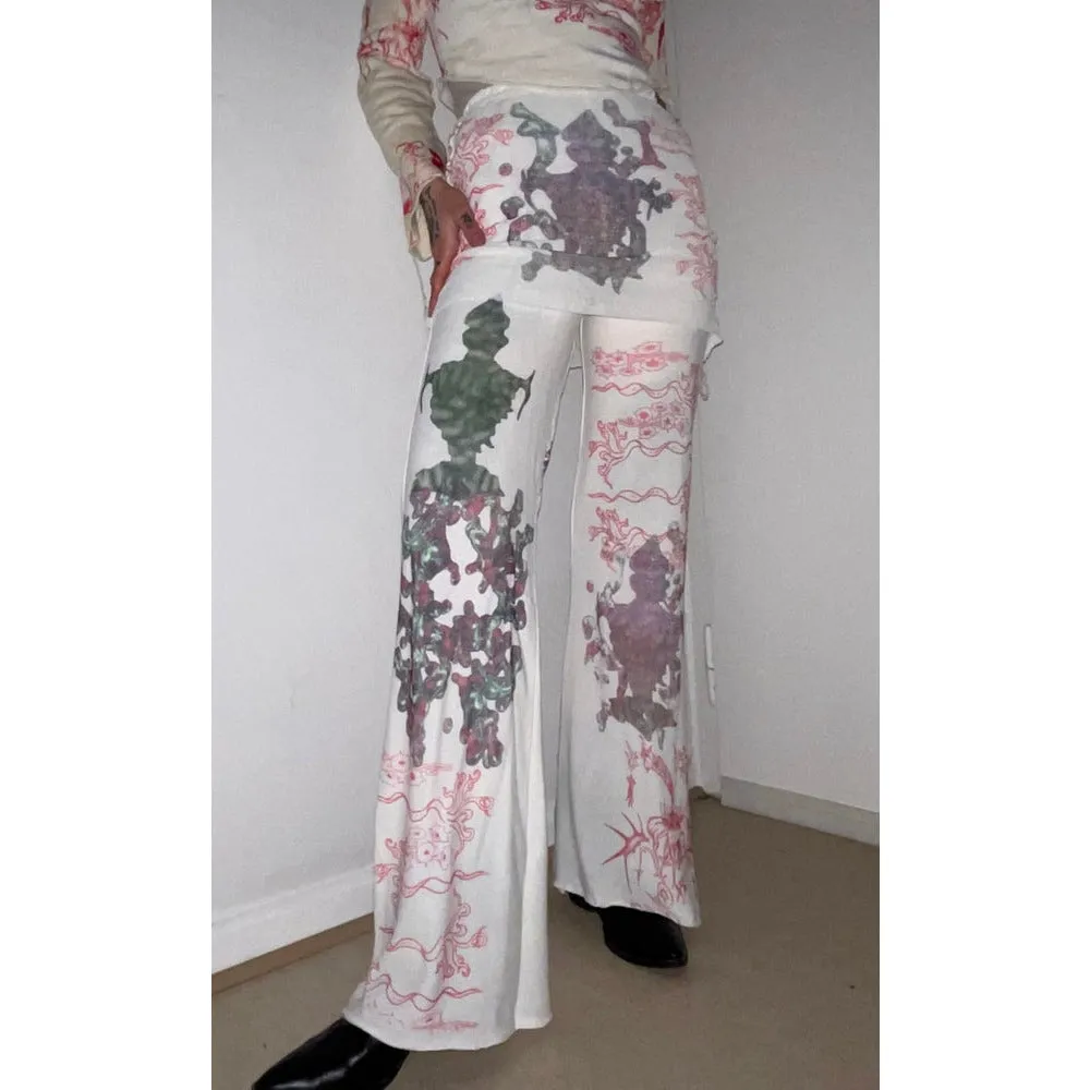 angel snakes skirt pants 2-piece