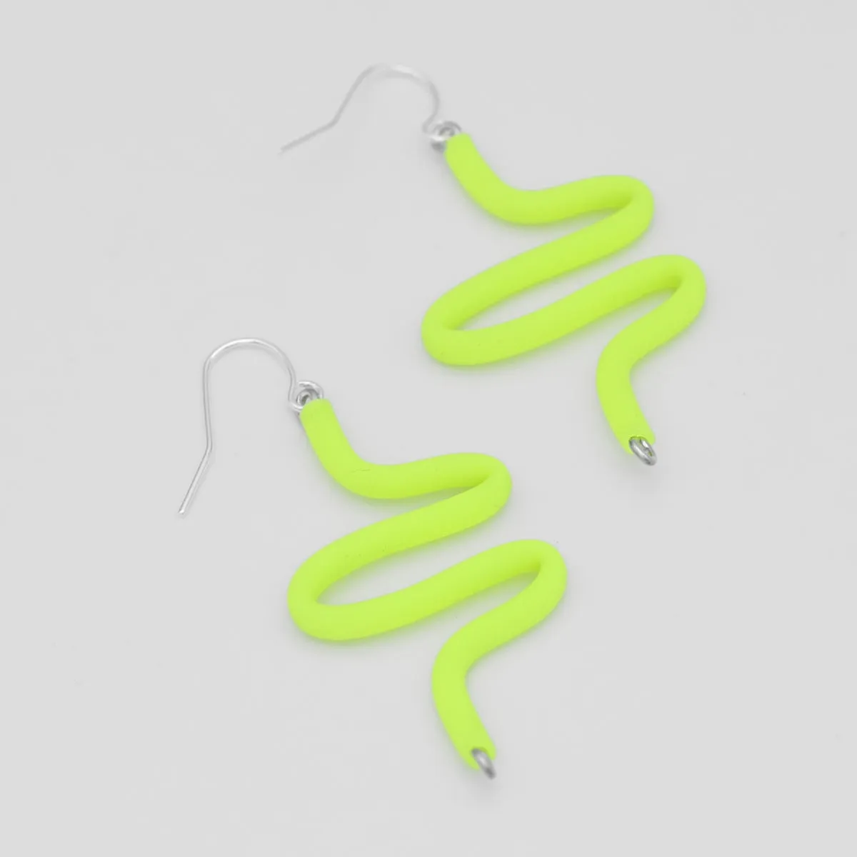 Artistic Rubber Tubing Naya Earrings Neon