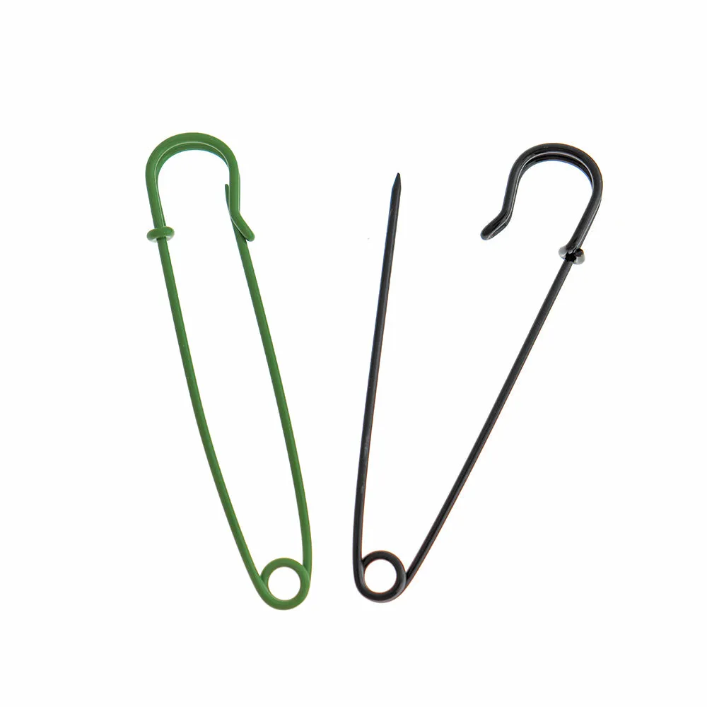 Assorted Enamel Safety Pins - 75mm x 17mm - 6 Pieces - Z328