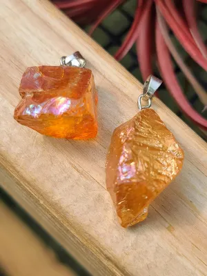 Aura Coated Citrine Pendant