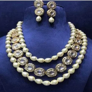 Baroque Pearl Polki Kundan Necklace