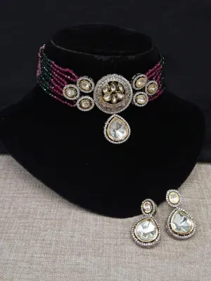 Beaded Kundan Polki Choker