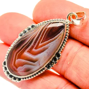 Botswana Agate Pendants 2 1/4" (925 Sterling Silver) PD30016