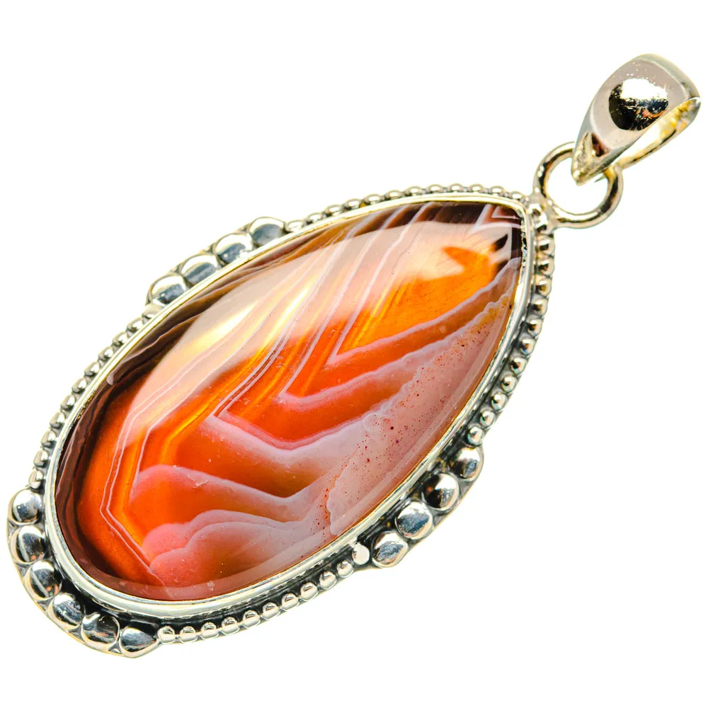 Botswana Agate Pendants 2 1/4" (925 Sterling Silver) PD30016