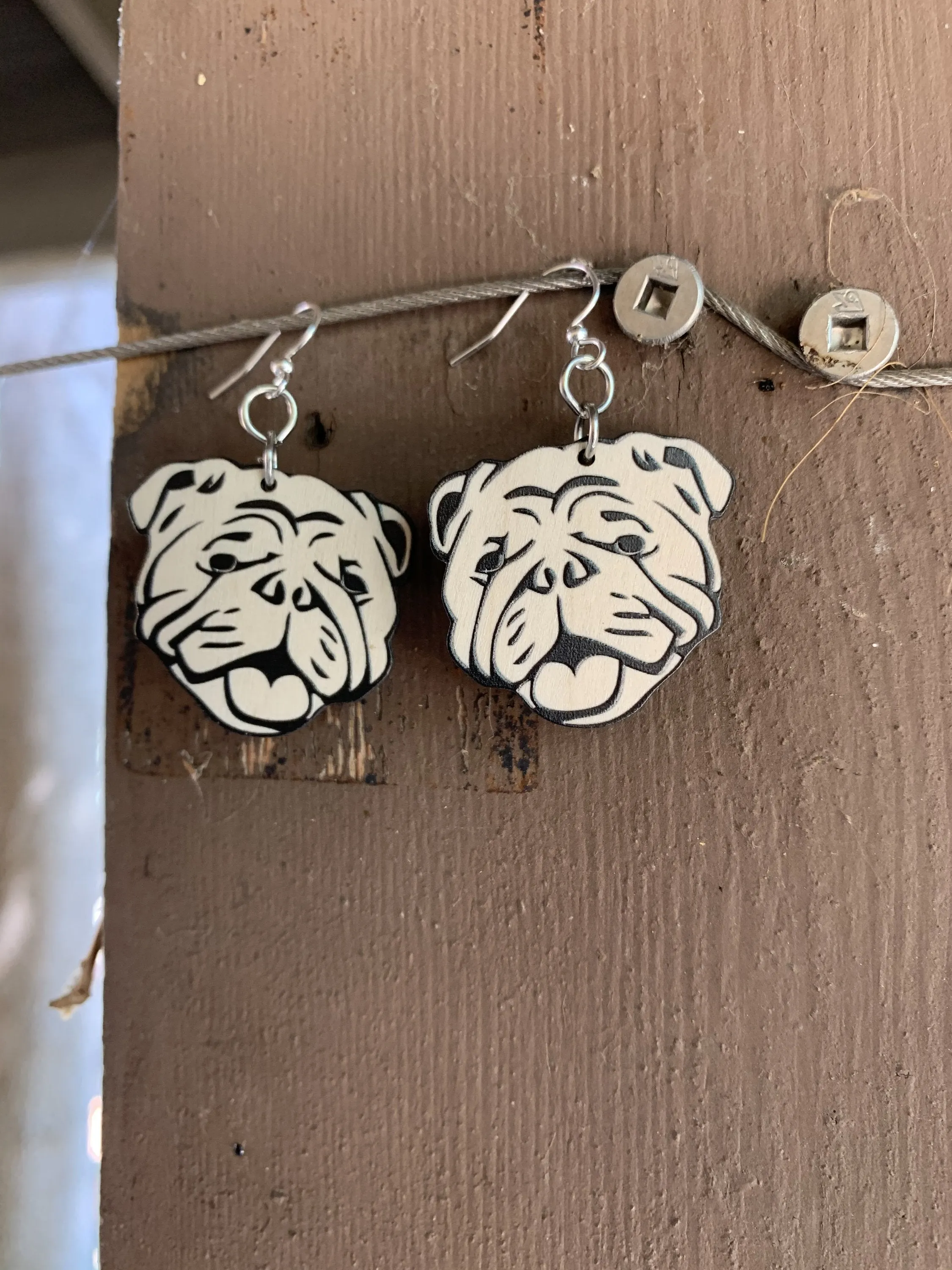 Bull Dog Earrings # 1412