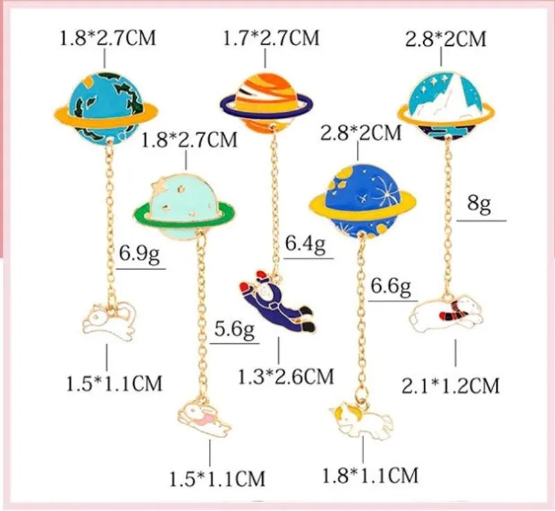 Cartoon Style Cute Pin Animal Planet Alloy Enamel Chain Unisex Brooches