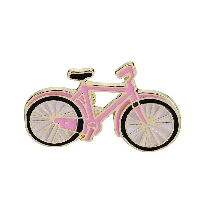 Cartoon Style Pin Color Block Bicycle Wishing Bottle Alloy Enamel Plating Kid'S Brooches