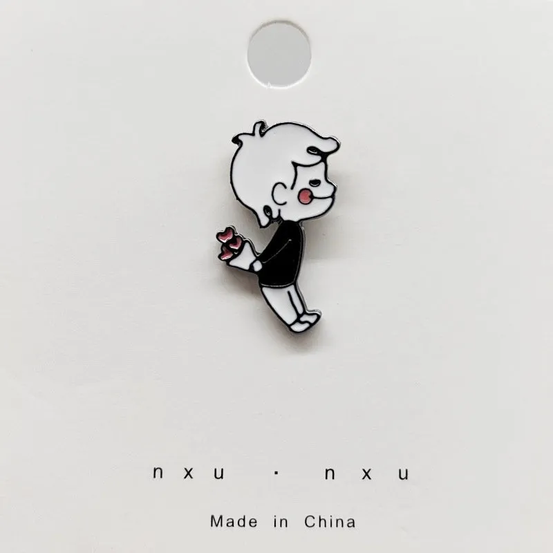 Casual Cute Streetwear Cartoon Character Alloy Enamel Unisex Brooches