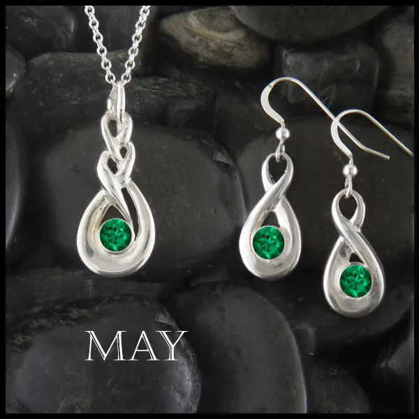 Celtic Birthstone Set in Silver