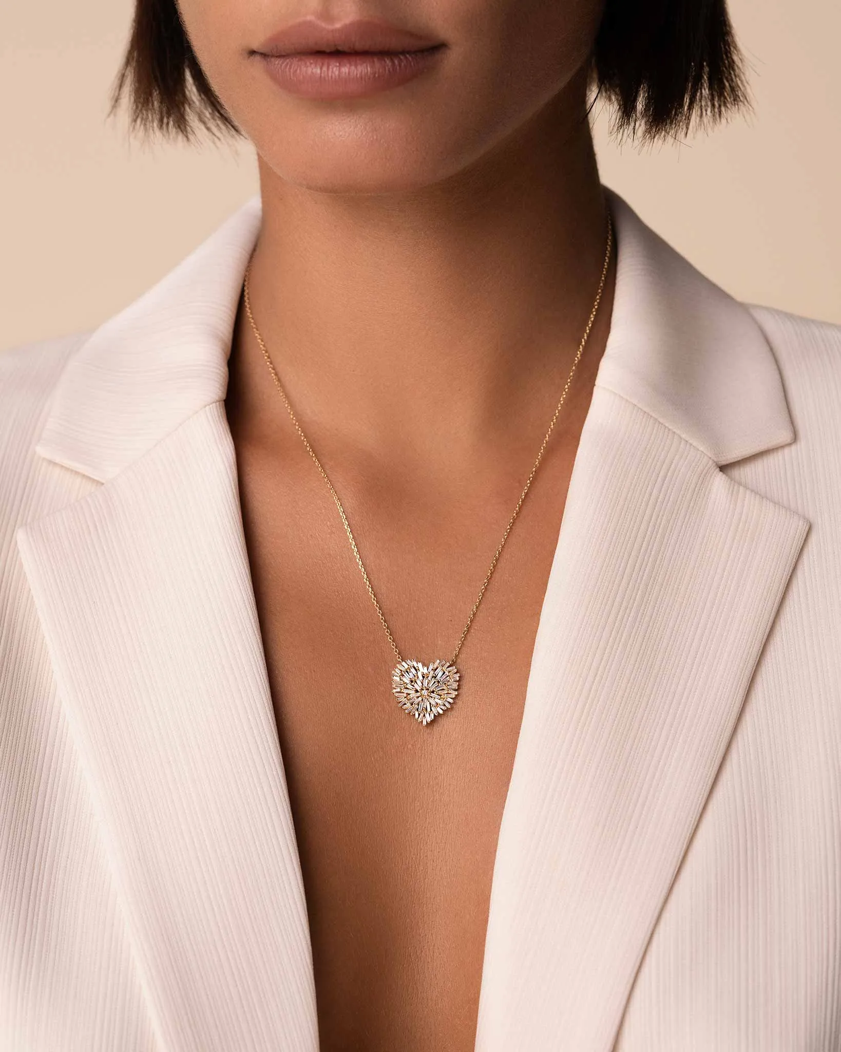 Classic Diamond Medium Heart Pendant