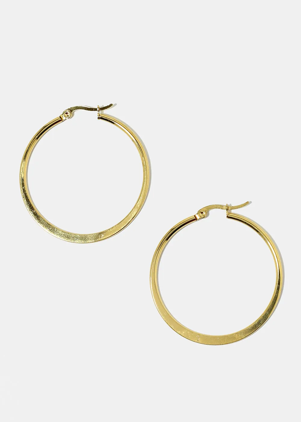 Classic Flat Hoop Earrings