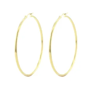 Classic Gold Hoop Earrings 2x50MM