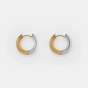 Classic Mixed Metal Hoop Earrings