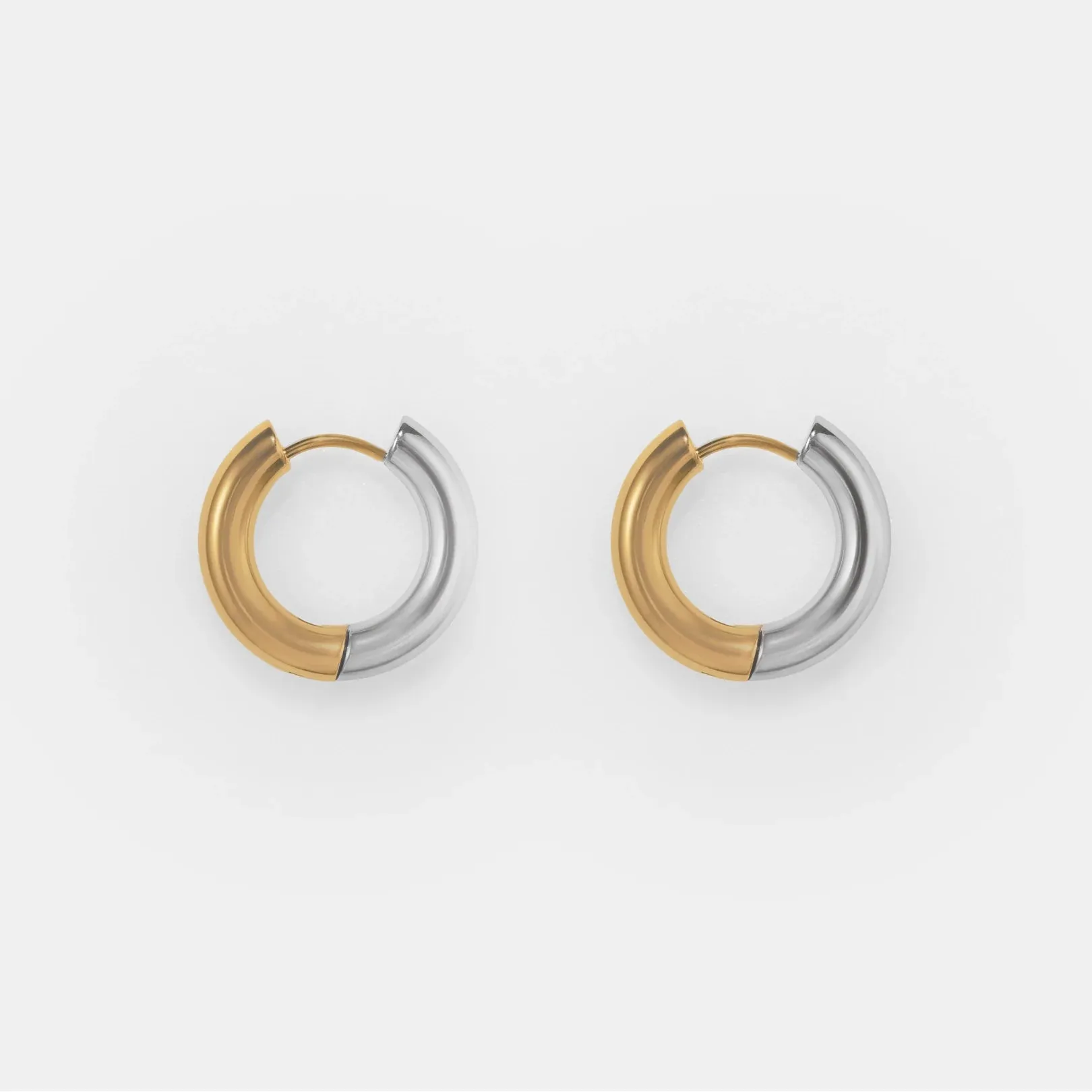 Classic Mixed Metal Hoop Earrings