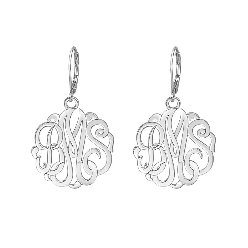 Classic Monogram Earrings - Leverback