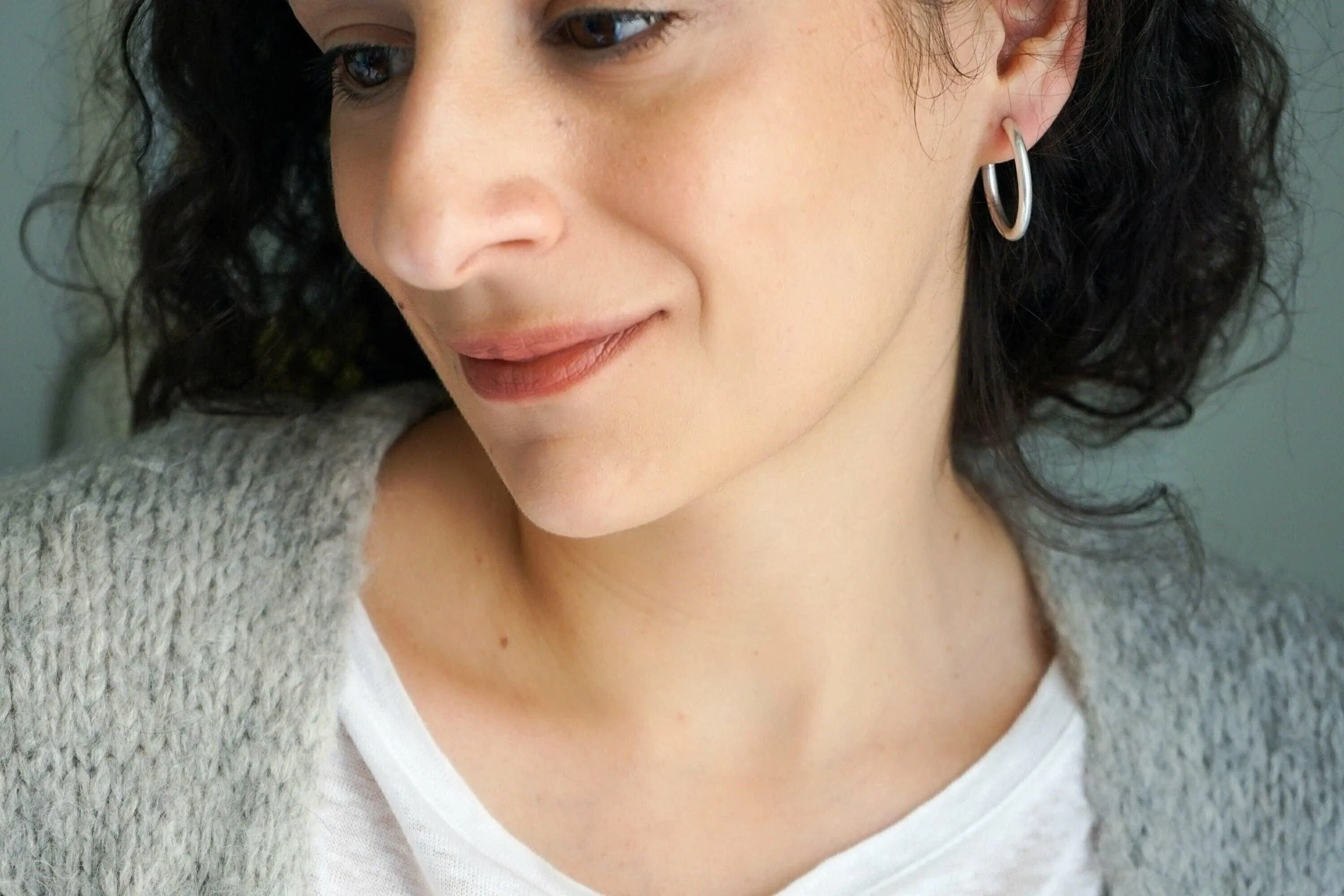 Classic Silver Open Hoop Earrings