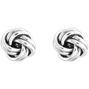 Classic Women's Earrings - Sterling Silver Love Knot Design Post Back Closure | A-1986