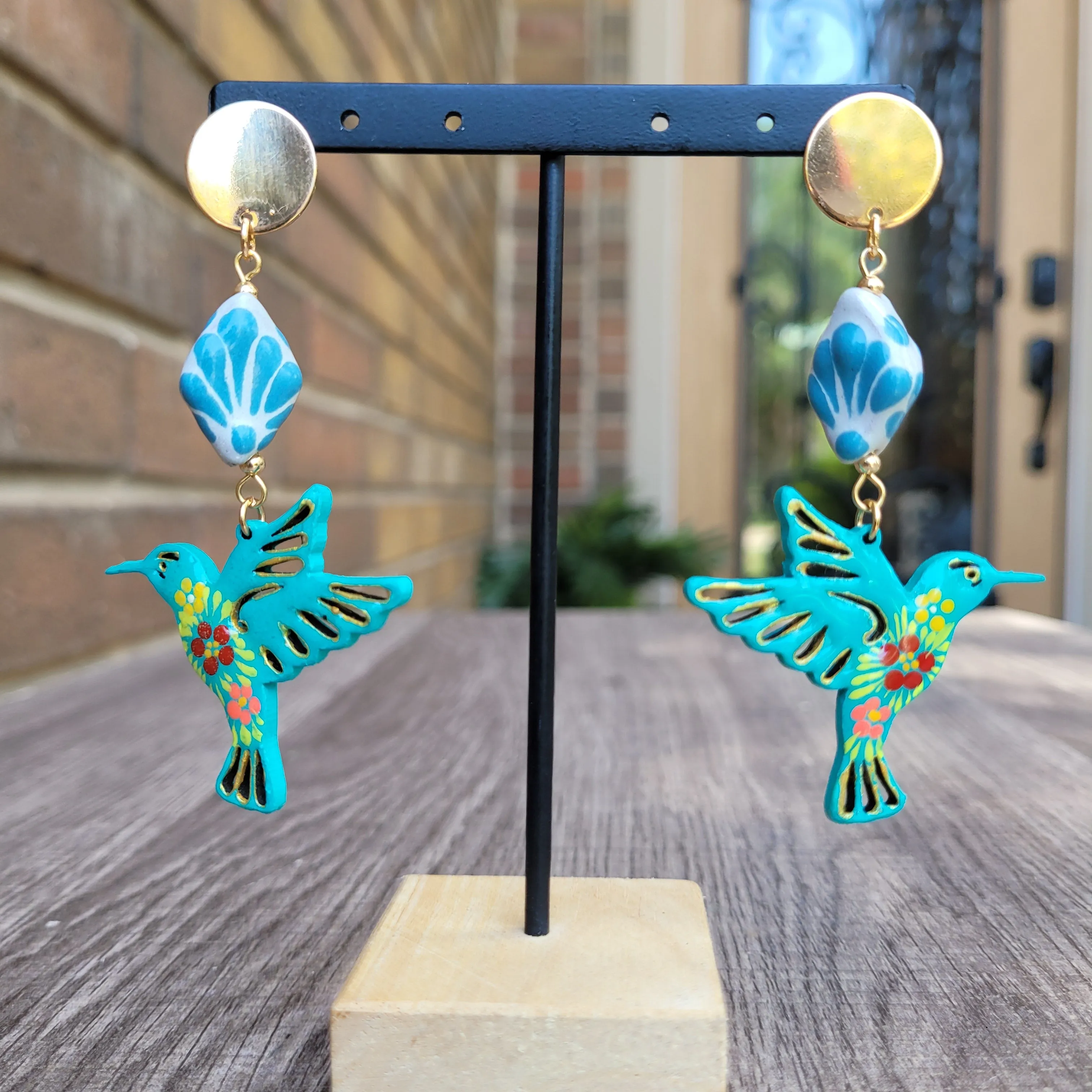 Colibrí Talavera earrings