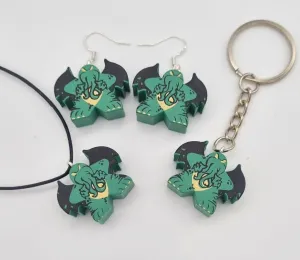 CTHULHU MEEPLE jewellery and key chains, geeky board game gift