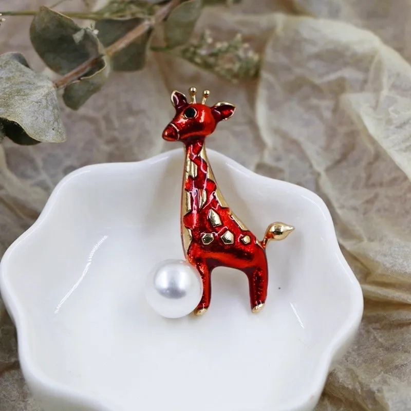 Cute Pin Animal Alloy Enamel Rhinestones Unisex Brooches