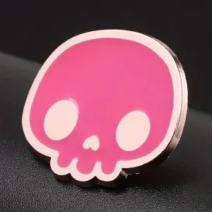 Cute Pin Skull Alloy Metal Enamel Unisex Brooches