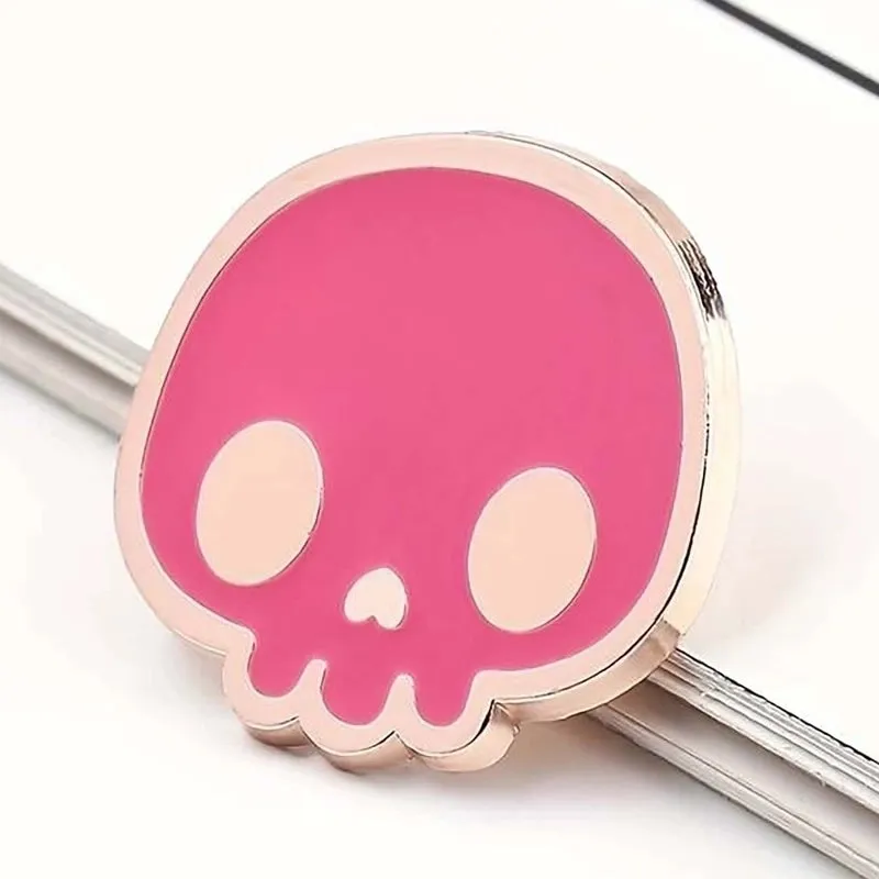 Cute Pin Skull Alloy Metal Enamel Unisex Brooches