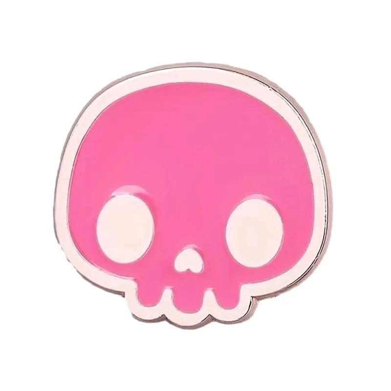 Cute Pin Skull Alloy Metal Enamel Unisex Brooches