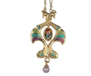 DBL PEACOCK PENDANT , C/60