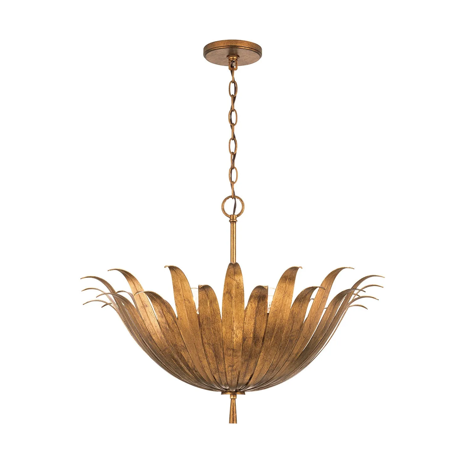 EDEN 4-LIGHT LARGE PENDANT, ANTIQUE GOLD