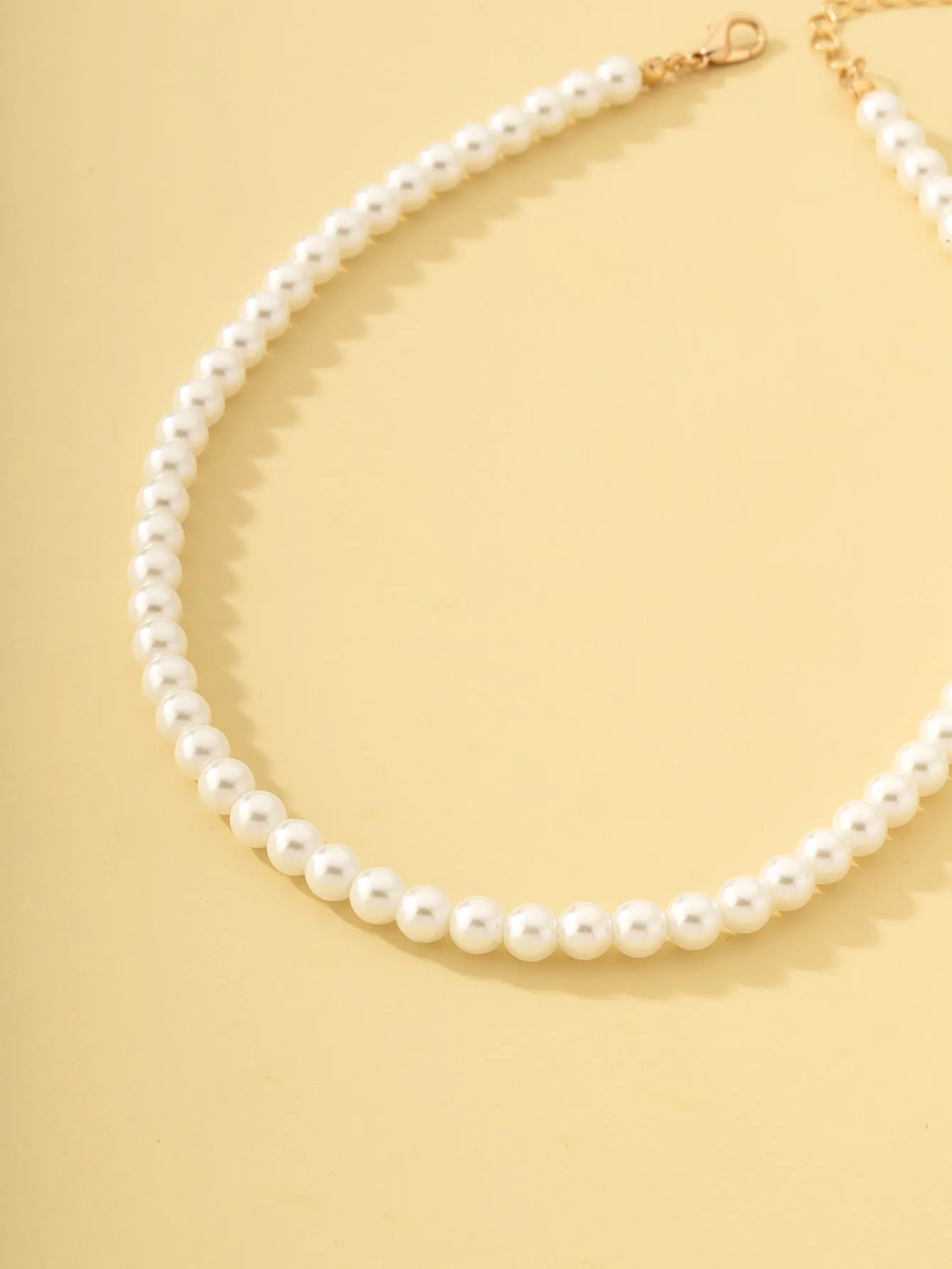 Elegant Imitation Pearl Beaded Necklace for Women Girls Accessories Jewelry