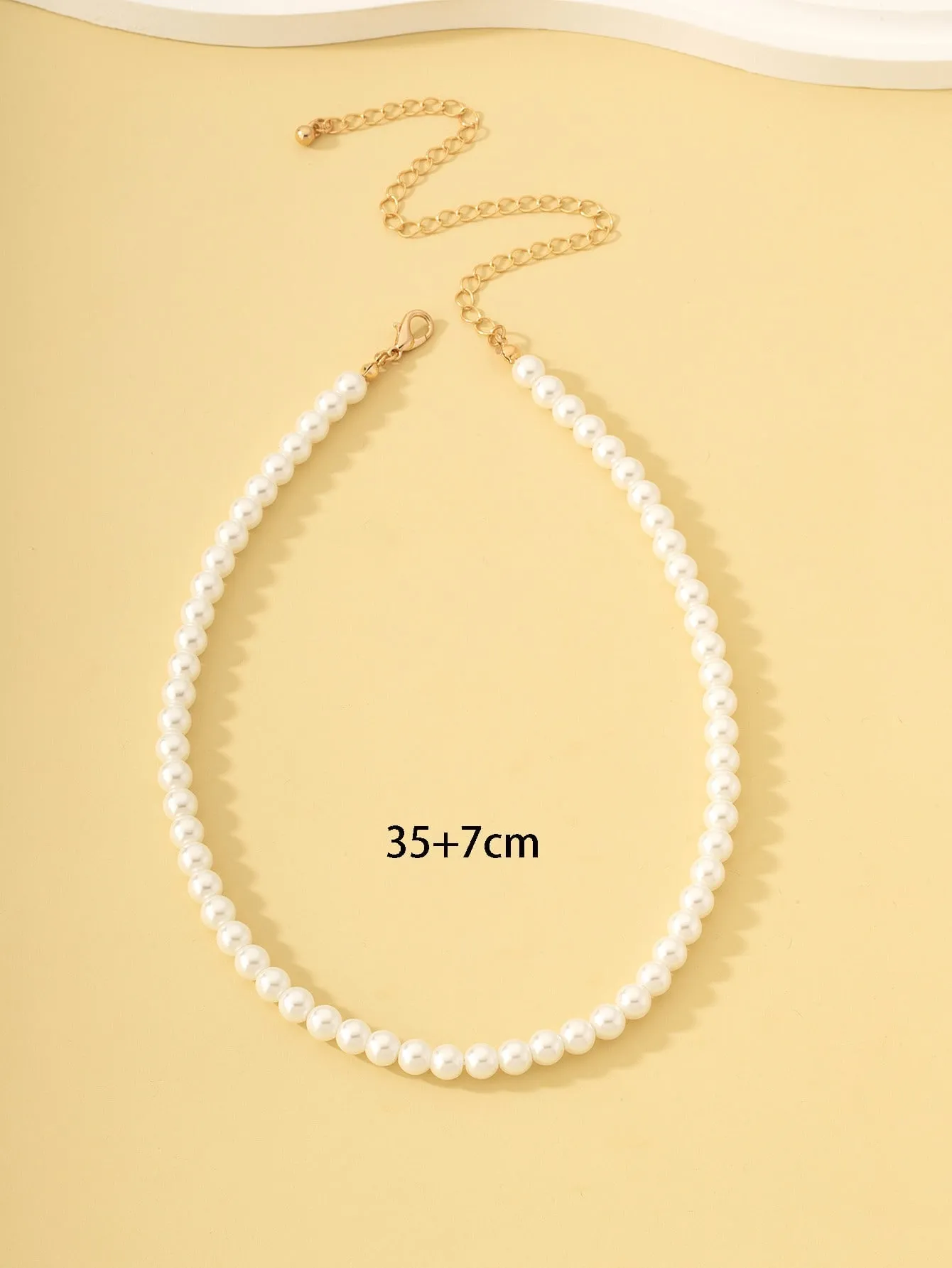 Elegant Imitation Pearl Beaded Necklace for Women Girls Accessories Jewelry