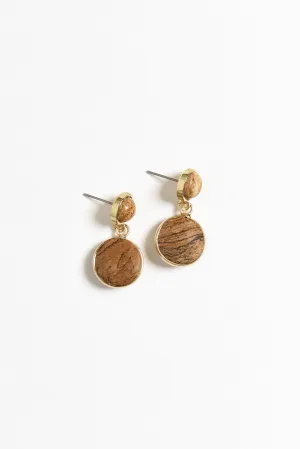 Enoch Mocha Swirl Drop Earrings