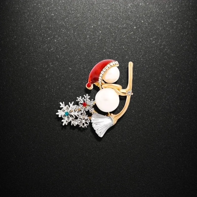 Ethnic Style Christmas Tree Letter Wreath Imitation Pearl Alloy Rhinestone Enamel Unisex Brooches