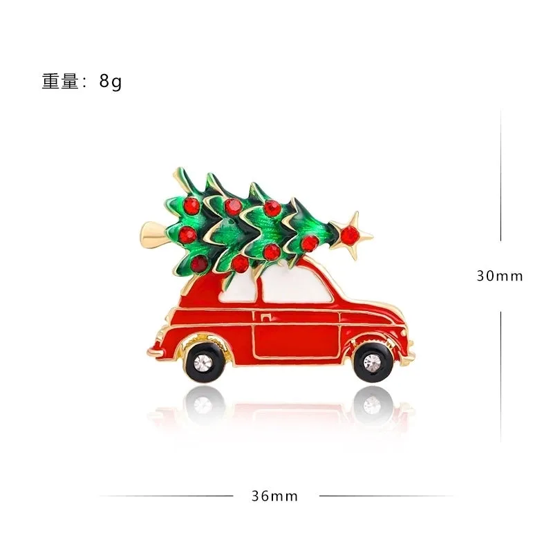 Ethnic Style Christmas Tree Letter Wreath Imitation Pearl Alloy Rhinestone Enamel Unisex Brooches