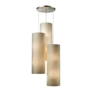 Fabric Cylinders 28" Wide 12-Light Pendant