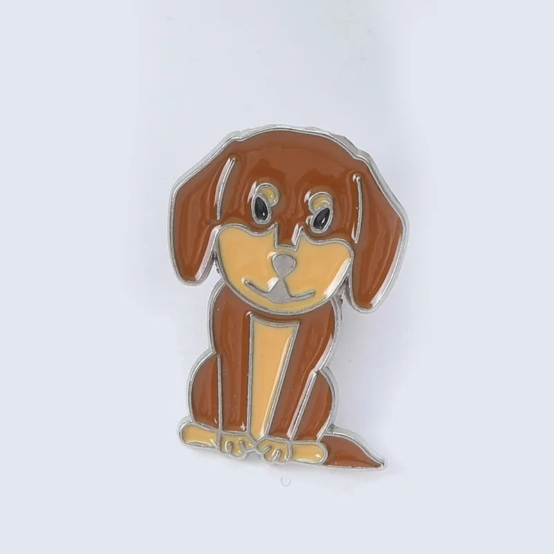 Fashion Pin Dog Alloy Enamel Unisex Brooches