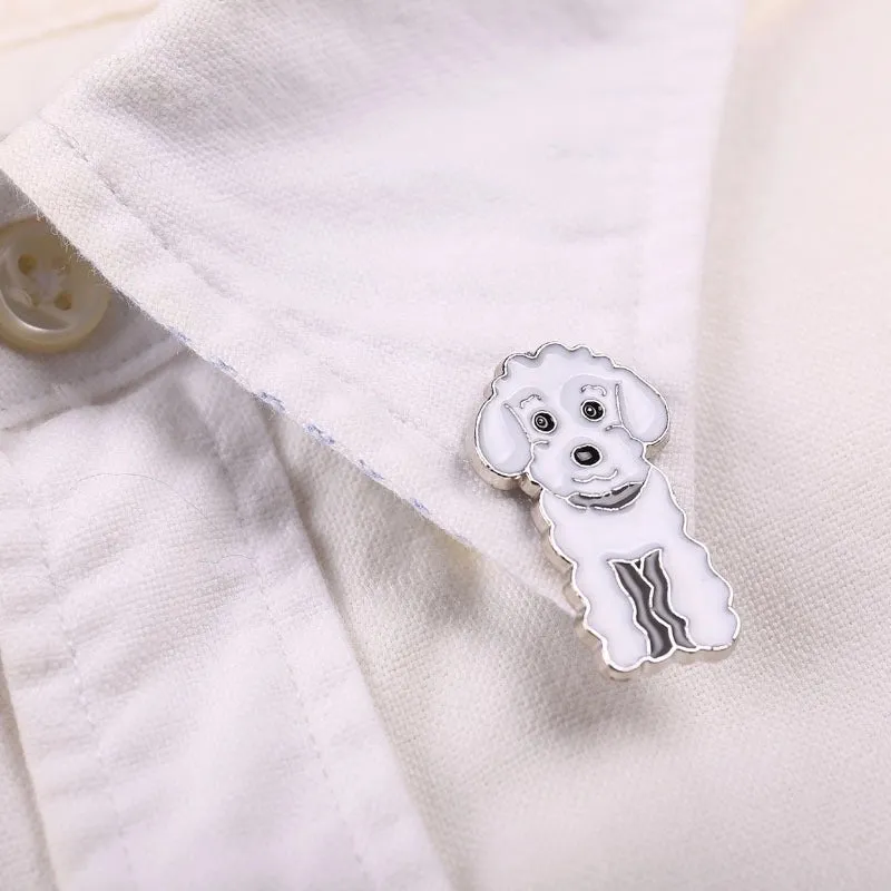 Fashion Pin Dog Alloy Enamel Unisex Brooches