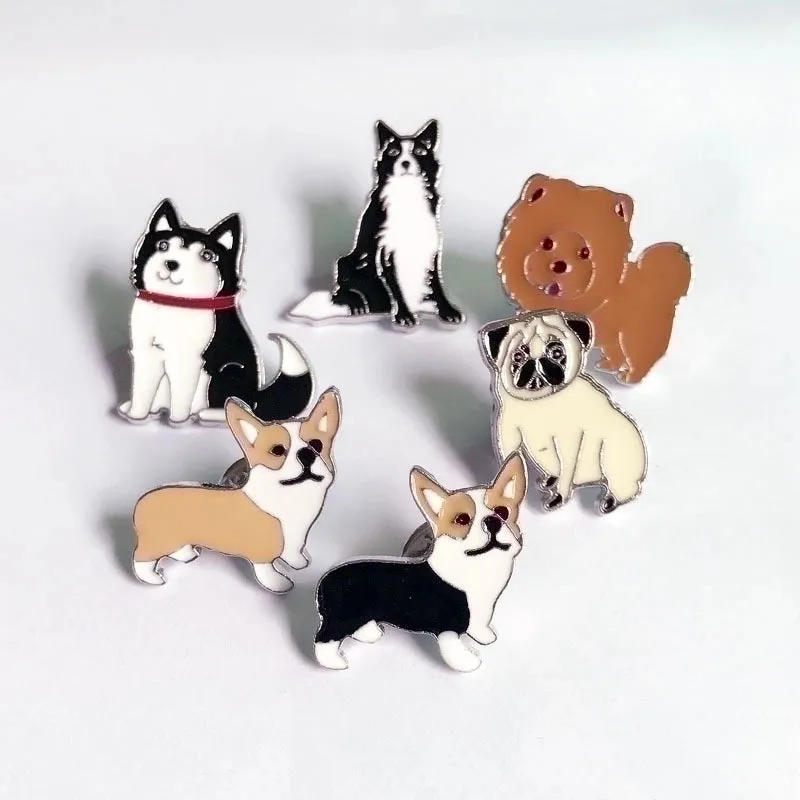 Fashion Pin Dog Alloy Enamel Unisex Brooches