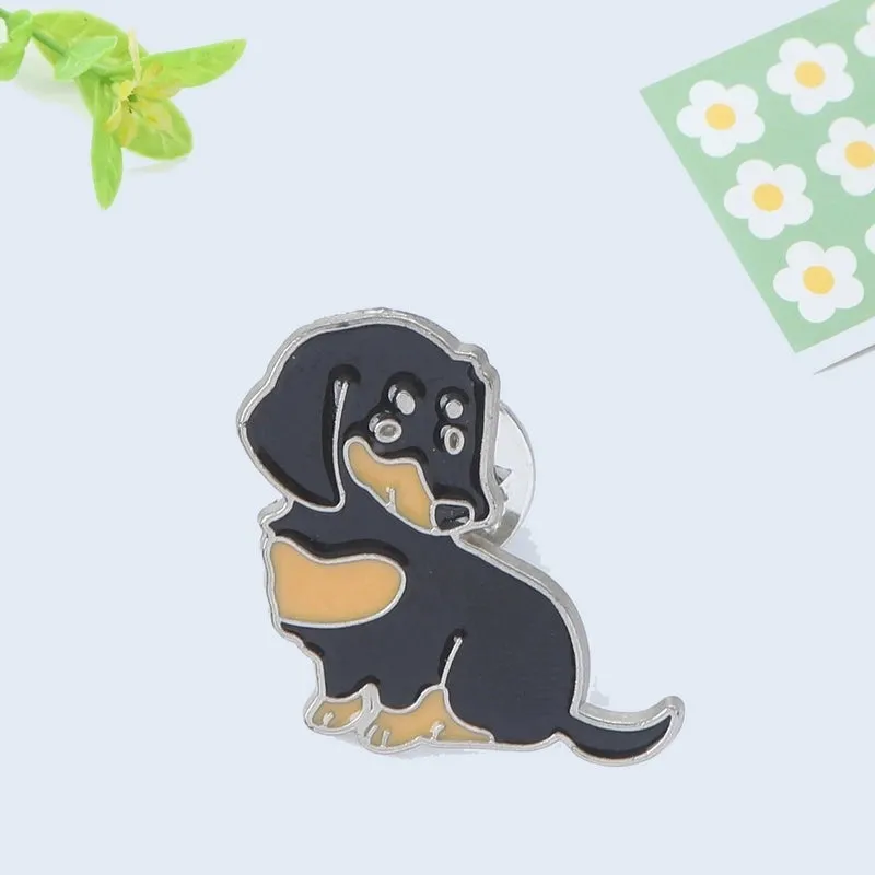 Fashion Pin Dog Alloy Enamel Unisex Brooches