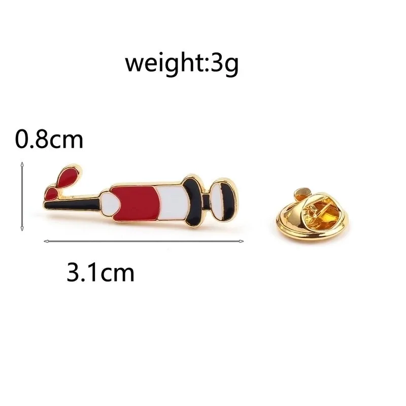 Fashion Pin Human Electrocardiogram Heart Shape Alloy Enamel Inlay Rhinestones Unisex Brooches