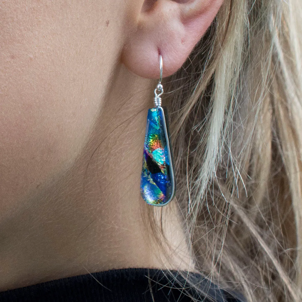 Firewater Falls Earrings (Rainbow Blue) by Nickel Smart®