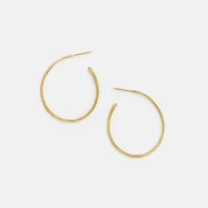 Flat Hoops, Medium, 19K Gold